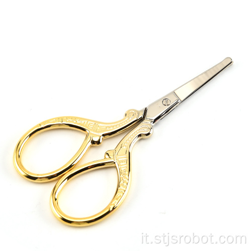 Forbici per parrucchieri in acciaio inossidabile forbici per sopracciglia forbici per capelli naso dorato